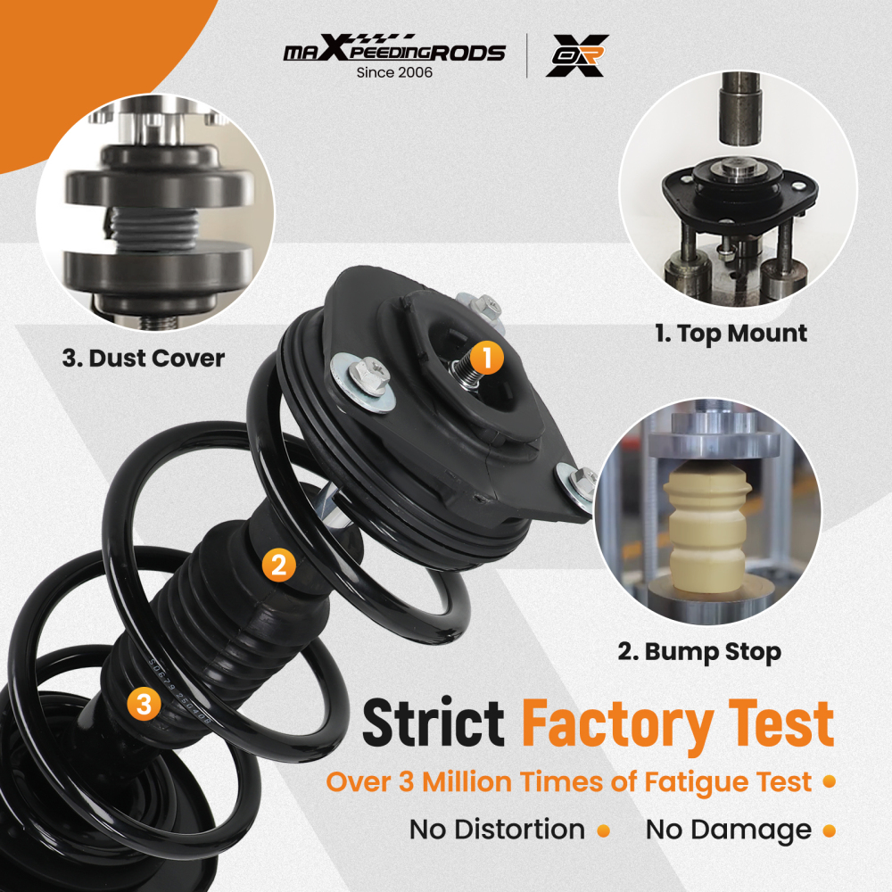 2pcs Front Left + Right Strut Spring compatible for Nissan Rogue compatible for FWD 2008-2012 172608