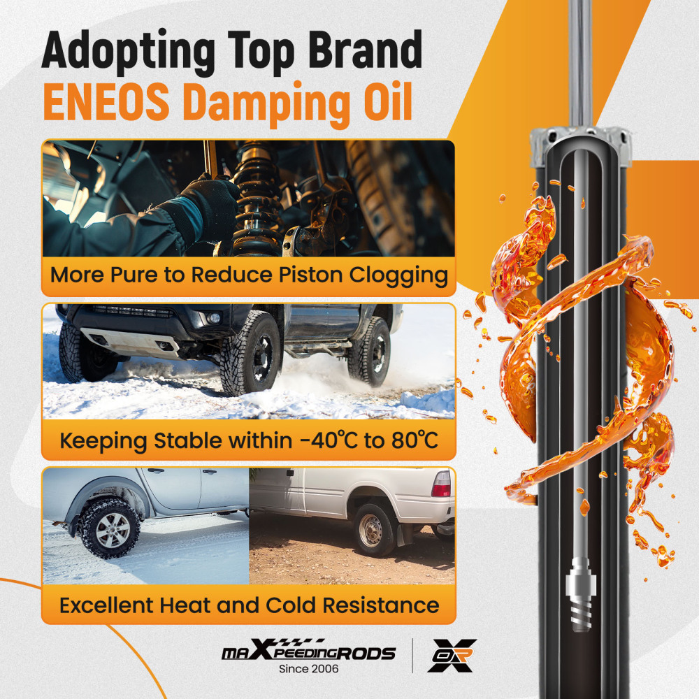 2x Rear Shock Absorber Assembly Left Right compatible for Jeep Cherokee 2014-2018