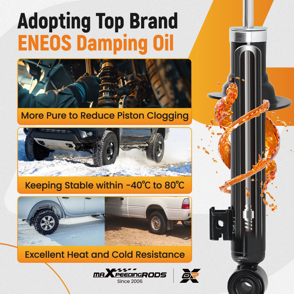 Front Shock Absorbers compatible for Mitsubishi L200 Triton Di-d 4x4 2005-2010 Shocks