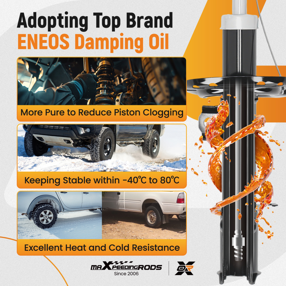 Front Shock Absorbers 2x compatible for Vauxhall Meriva 1.4 1.6 1.7 1.8 2003-10