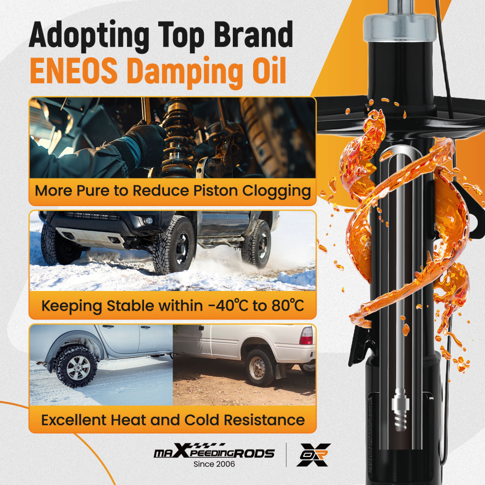 2x Shock Absorbers Front compatible for Toyota Prius W2 2003-2009 1.5 Hybrid 333388 333389