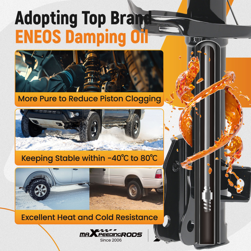 Pair Front Shock Absorbers Struts compatible for Honda Civic MK8 2005-2011 51602SMG305