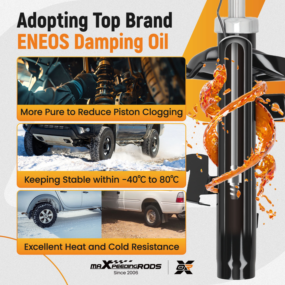 FRONT LEFTRIGHT SHOCK ABSORBERS compatible for FORD FOCUS MK2 2003-2012 2004 2005 2006