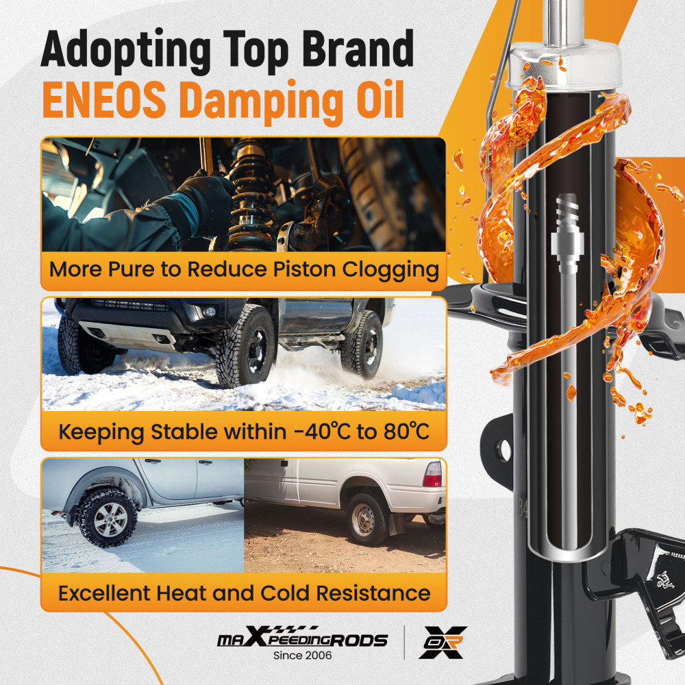 2x Shocks Shock Absorbers compatible for Nissan Micra 2010-2015 K13K Front shock struts