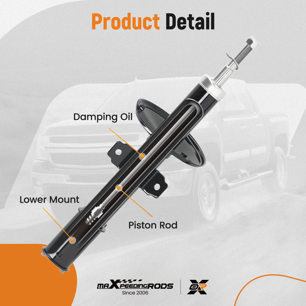 2x Shock Absorbers (Pair) Compatible for DACIA DUSTER 1.5D Front 2010 on 2019