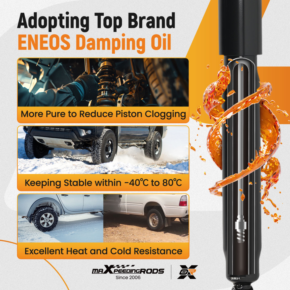 Pair Rear Shock Absorbers Kit compatible for Chevrolet Silverado GMC Sierra 2500 1999-2004