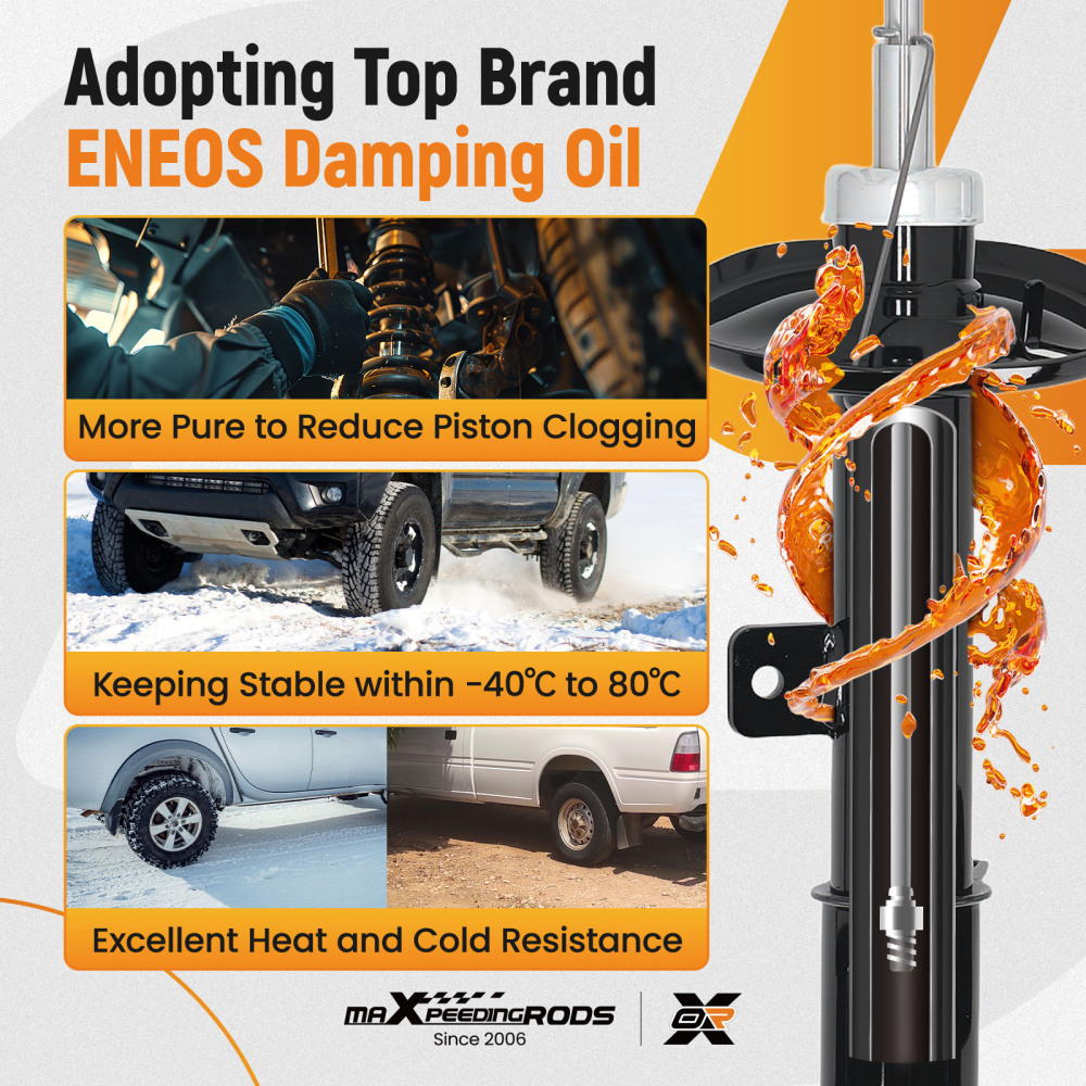 Front Shock Absorbers compatible for Citroën C4 II 1.6 Hdi 90 2009-2021 Shocks Shockers X 2