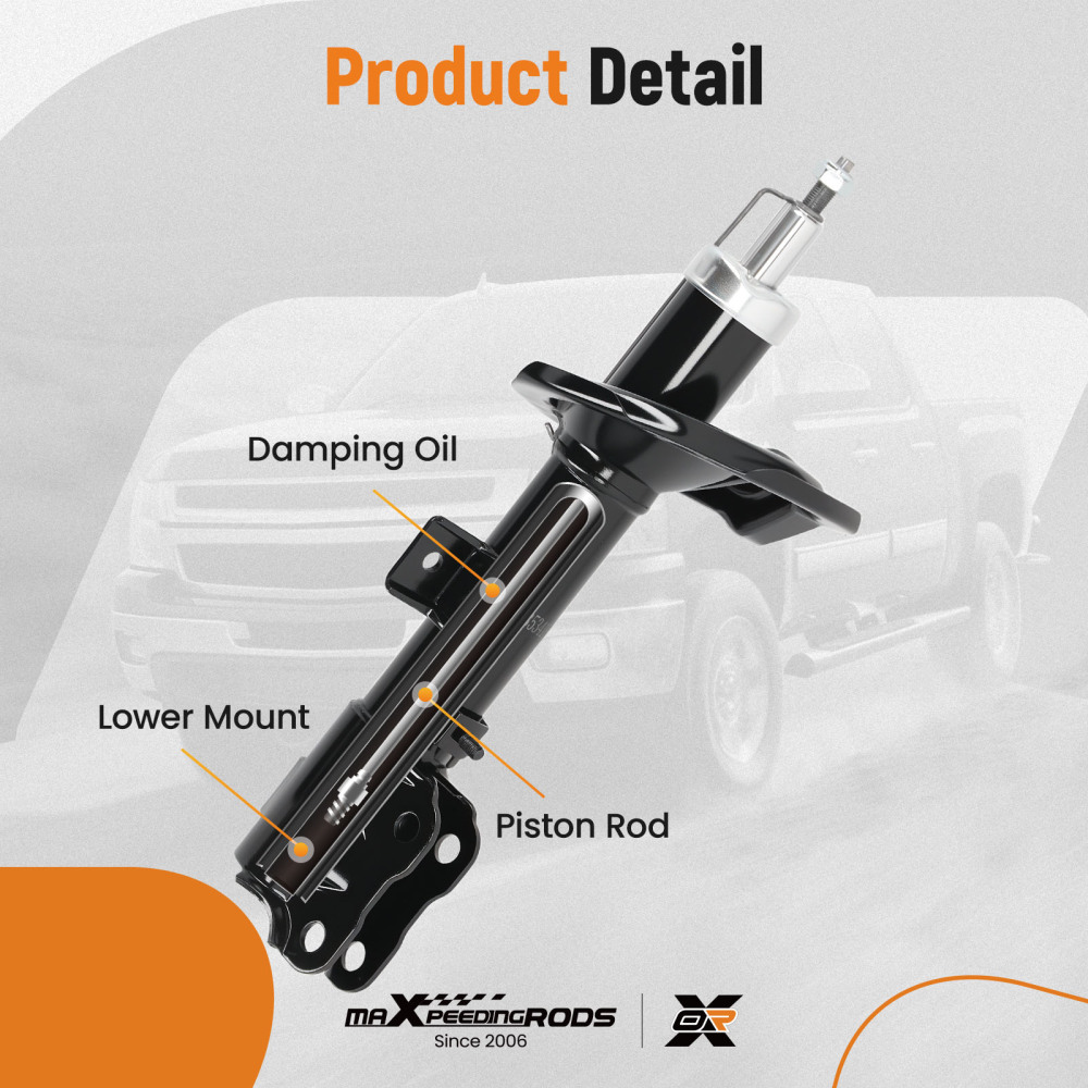 2x Front Shock Absorbers compatible for MITSUBISHI ASX compatible for PEUGEOT 4008 2010-2021 G8354 NSA1375