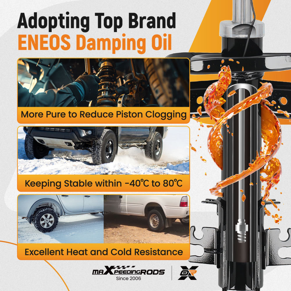 2x Shock Absorbers (Pair) Compatible for RENAULT MASTER Mk3 2.3D Front 2010-2023 335835