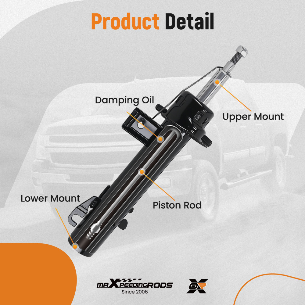 Front Left Right Shock Absorbers compatible for Mini Mini (R56) Cooper 2006-2013 X2 Shocks