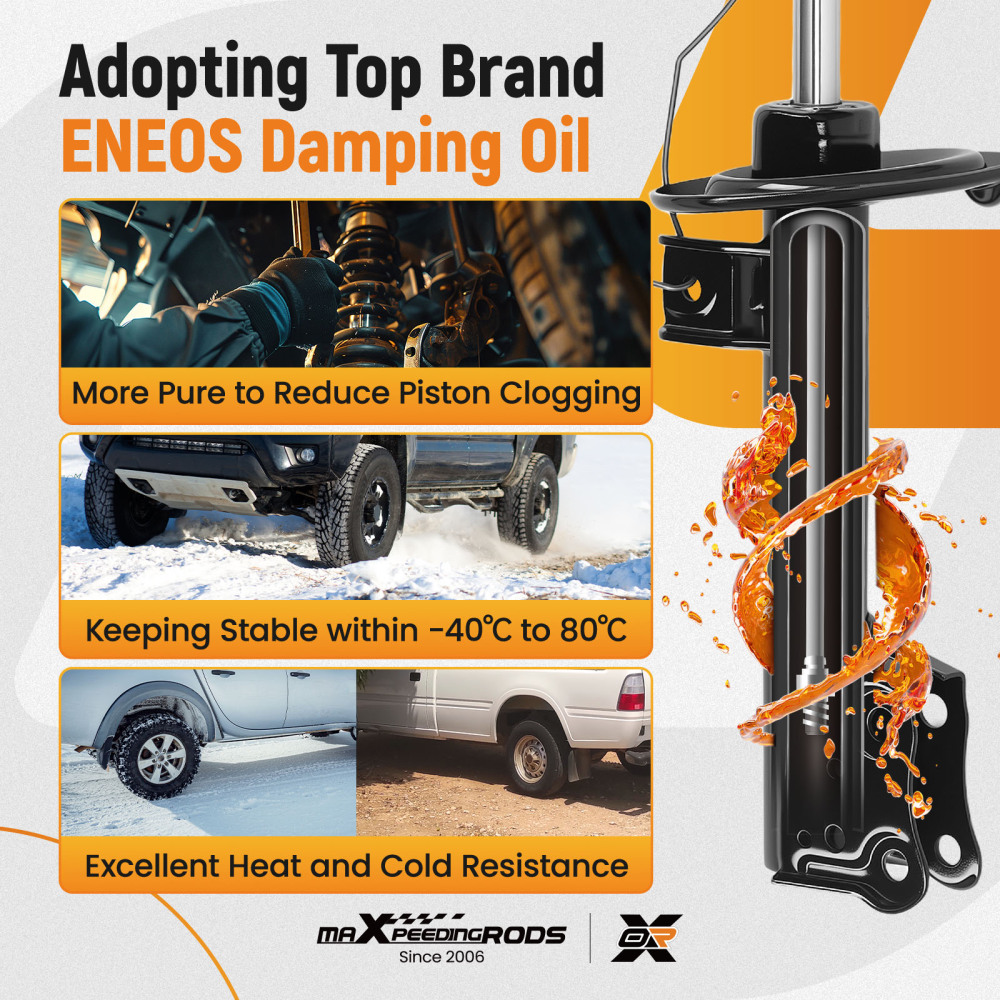 2x Ammortizzatori Anteriore compatibile per Mercedes-benz Classe A W168 1997-2004 333614