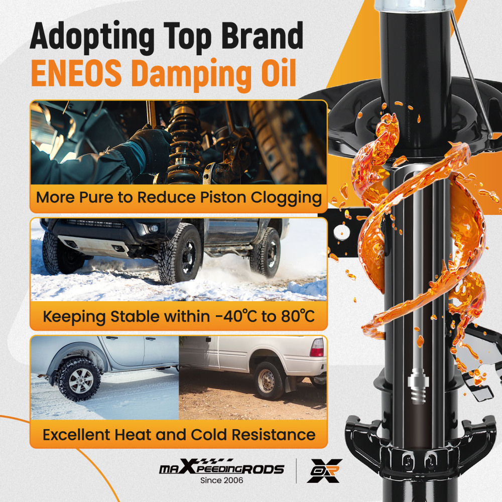 Front Suspension Shock Struts compatible for Nissan Micra 2002-2010 54302AX612 333722