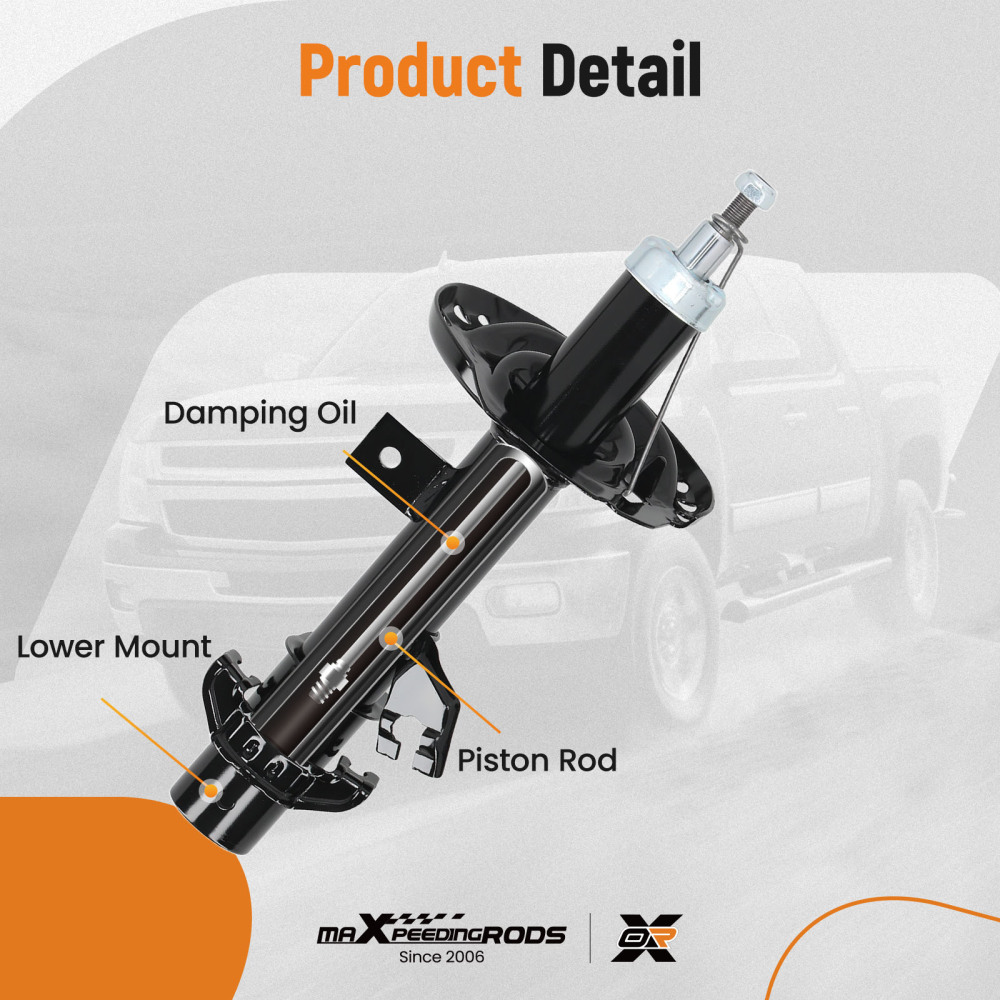 Front Suspension Shock Struts compatible for Nissan Micra 2002-2010 54302AX612 333722