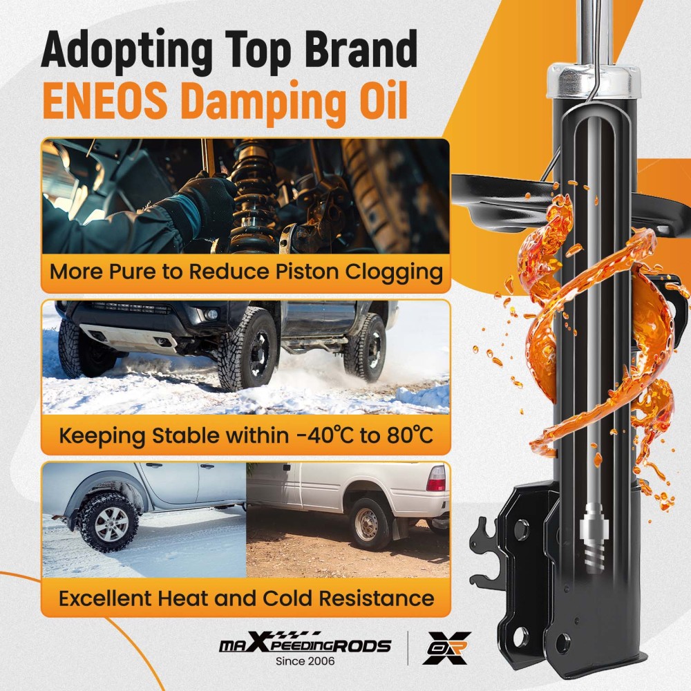 Front Shock Absorbers compatible for Vauxhall Vectra C 2002-2009 Shocks Shockers X 2