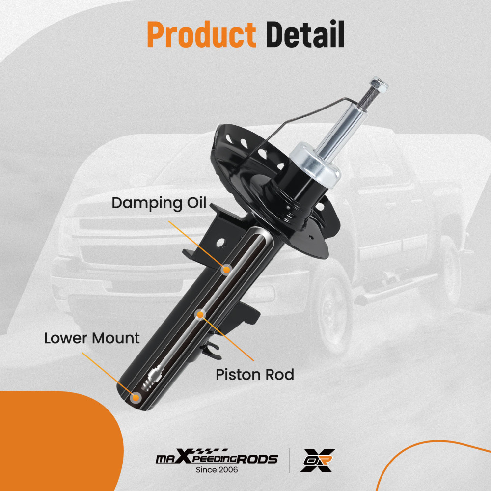 2x Shock Absorber Front compatible for Ford Galaxy S-Max 2006-15 339720 339721 6G9118045AAG