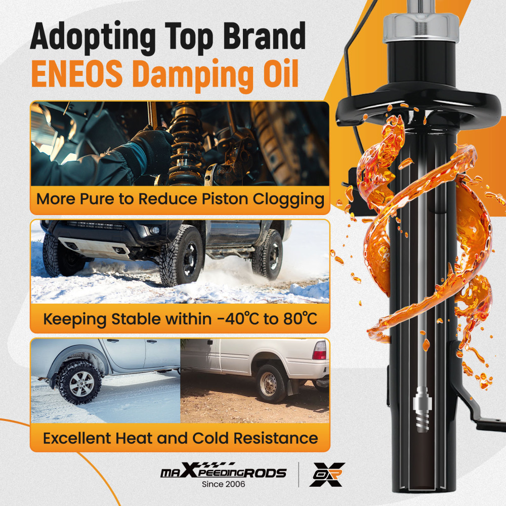 Front Gas Shock Mount compatible for Ford Fiesta 2001-2010 1329533 Complete Strut Assembly