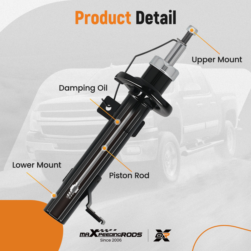 Front Gas Shock Mount compatible for Ford Fiesta 2001-2010 1329533 Complete Strut Assembly