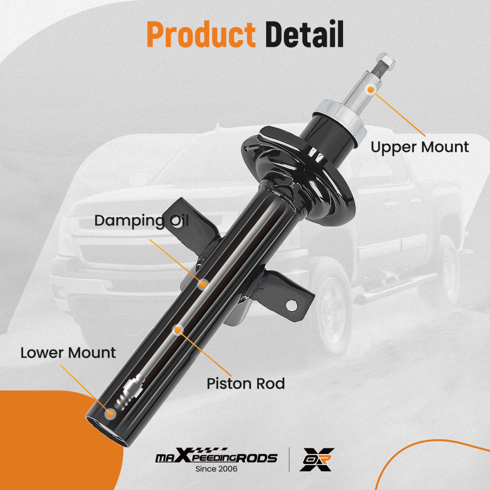 2x Shock Absorbers (Pair) Compatible for FORD MONDEO Mk3 2.0 Rear 00 to 07 Damper