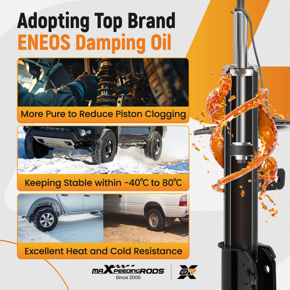 2 Suspensión Amortisseurs Avant compatible pour Fiat Panda 169 2010-2013