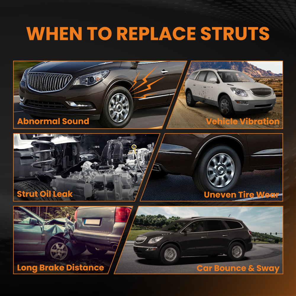 Front Complete StrutsSprings Set compatible for GMC Acadia compatible for Chevrolet Traverse 2007-2012 lowering kit