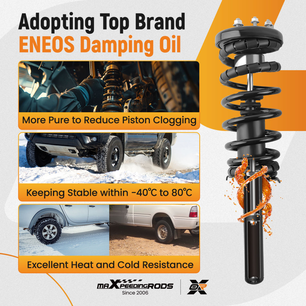 Suspension Front Struts w/ Sway Bar End Links compatible for Honda Accord 1998-2001 2002