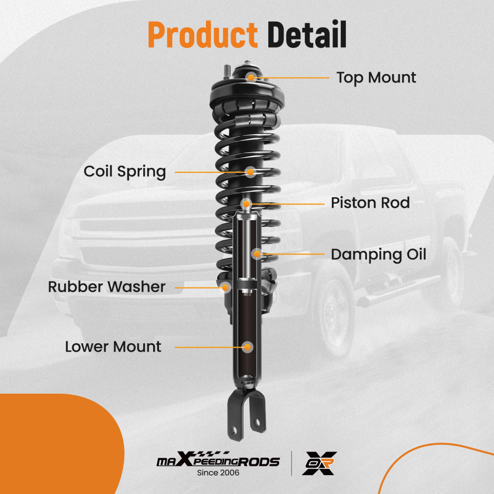 One Pair Rear OE Replacement Shock Struts Assembly compatible for Honda Civic 1996-2000 171292