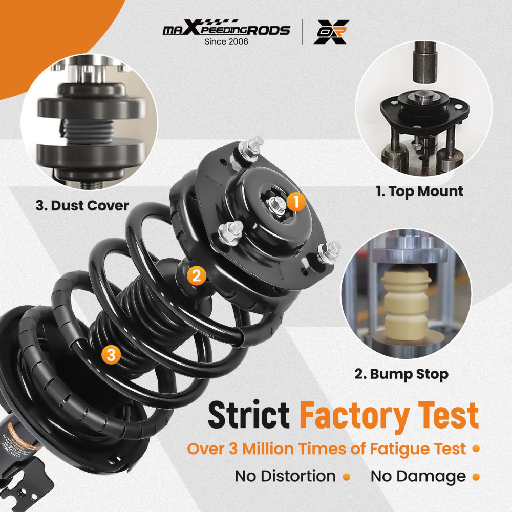 Front OE Replacement Suspension Shock Absorbers compatible for Toyota Camry 2007-2011 2.4 2.5 LITER L4