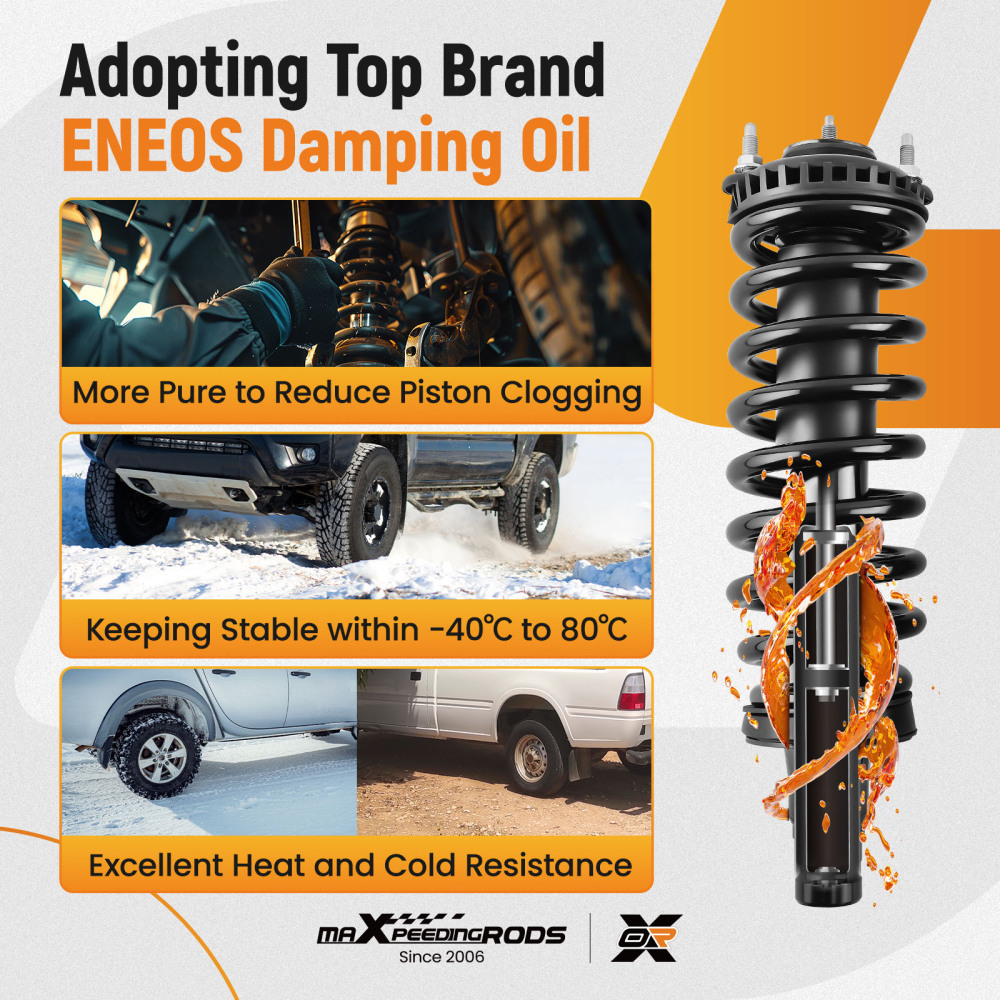 Pair Front Shock Struts compatible for Chevrolet Trailblazer compatible for GMC Envoy compatible for Buick Saab