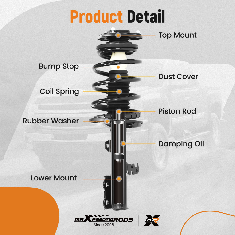 Front Suspension Shock Absorber compatible for Toyota Corolla 2003 2004 2005 2006 2007 2008