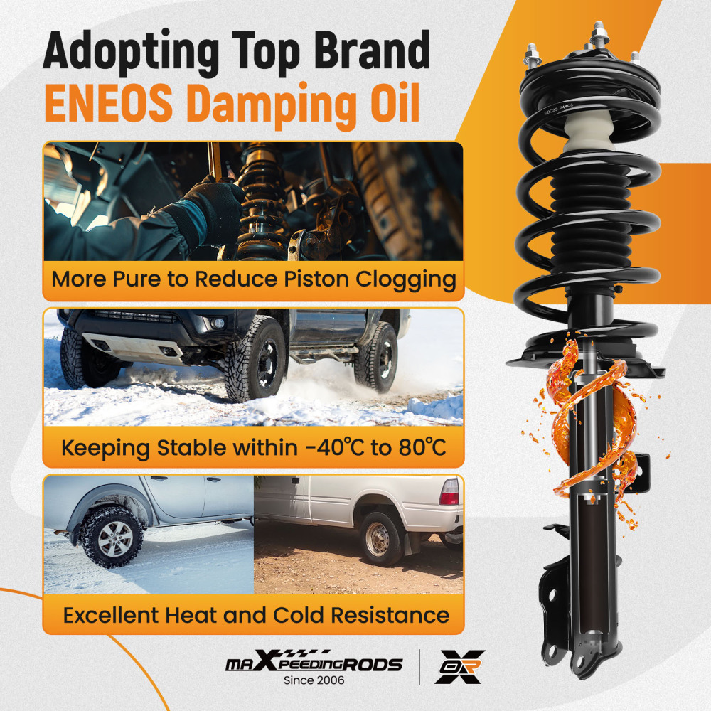 Front Struts w/ Coil Spring Assembly Suspension Set for 2001-2012 compatible for Ford Escape