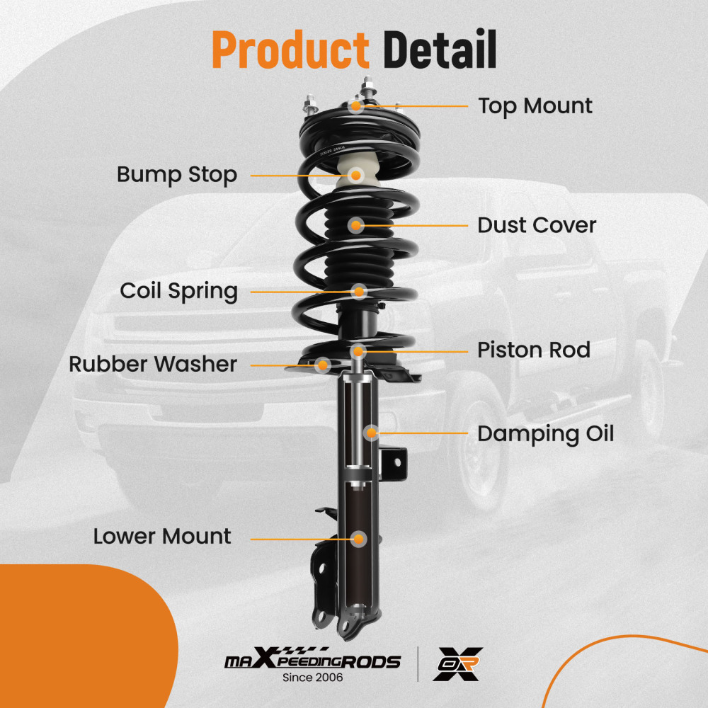 Front Struts w/ Coil Spring Assembly Suspension Set for 2001-2012 compatible for Ford Escape