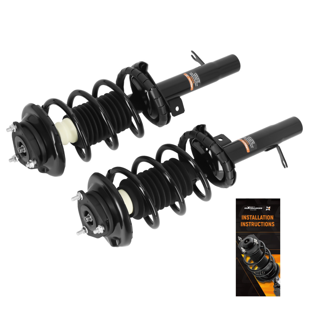 2pcs Front Struts w/ Coil Springs compatible for Ford Focus 2000 2001 2002-2005 Sedan/Wagon