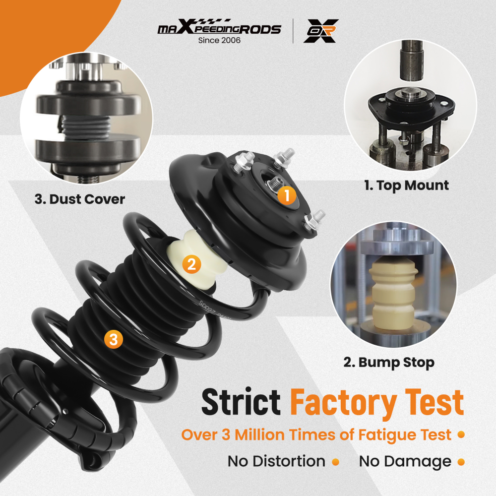 2pcs Front Struts w/ Coil Springs compatible for Ford Focus 2000 2001 2002-2005 Sedan/Wagon