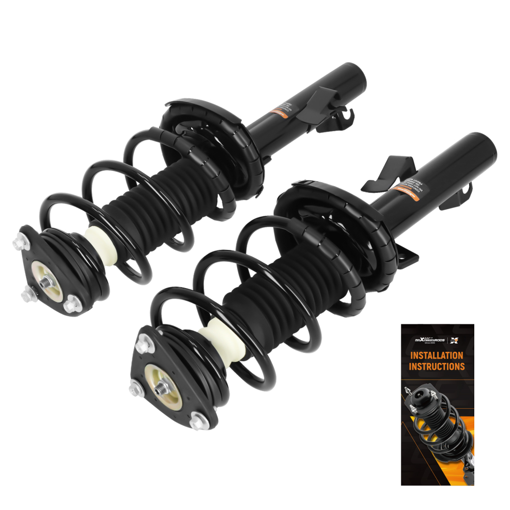 2x Front OE Replacement Struts w/Coil Spring Assembly For 2004-2009 2010 2011 2012 2013 compatible for Mazda 3