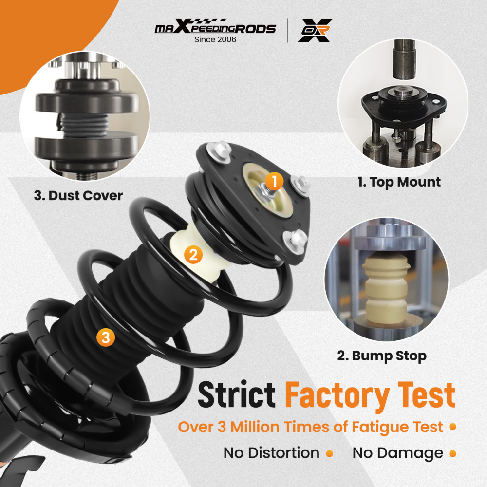 2x Front OE Replacement Struts w/Coil Spring Assembly For 2004-2009 2010 2011 2012 2013 compatible for Mazda 3