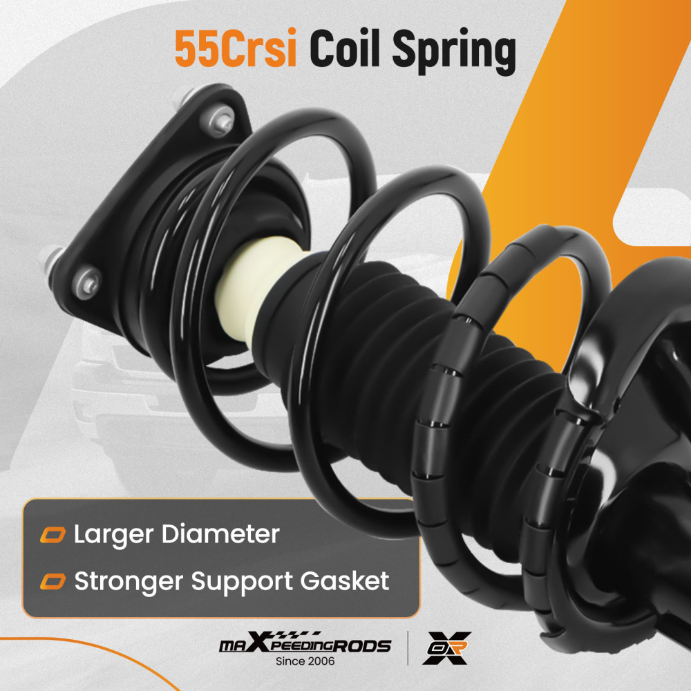 2x Front OE Replacement Struts w/Coil Spring Assembly For 2004-2009 2010 2011 2012 2013 compatible for Mazda 3