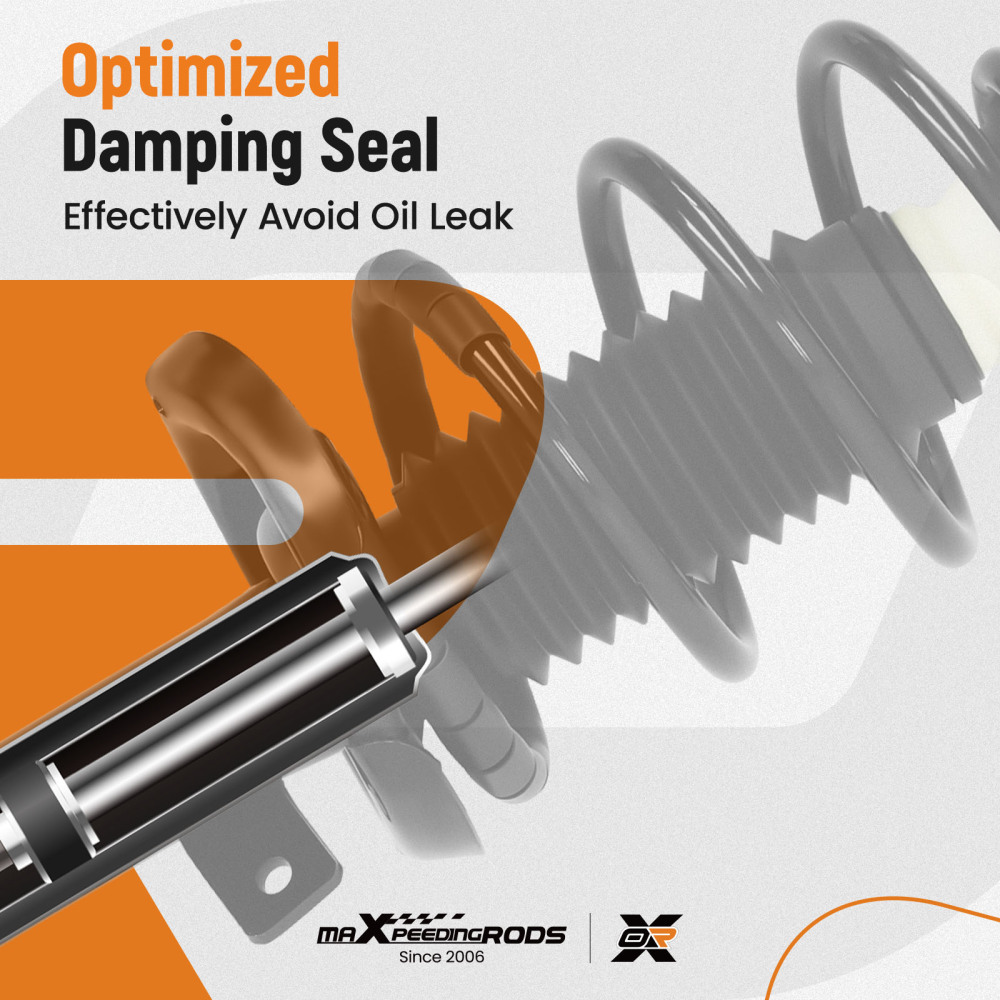 2x Front OE Replacement Struts w/Coil Spring Assembly For 2004-2009 2010 2011 2012 2013 compatible for Mazda 3