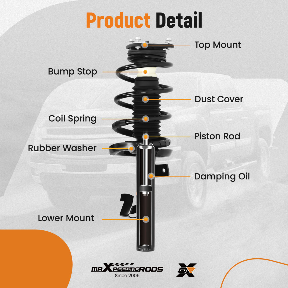 4x Front Complete Struts Sway Bar Links For 2004-2013 compatible for Mazda 3 2006-2010 compatible for Mazda 5