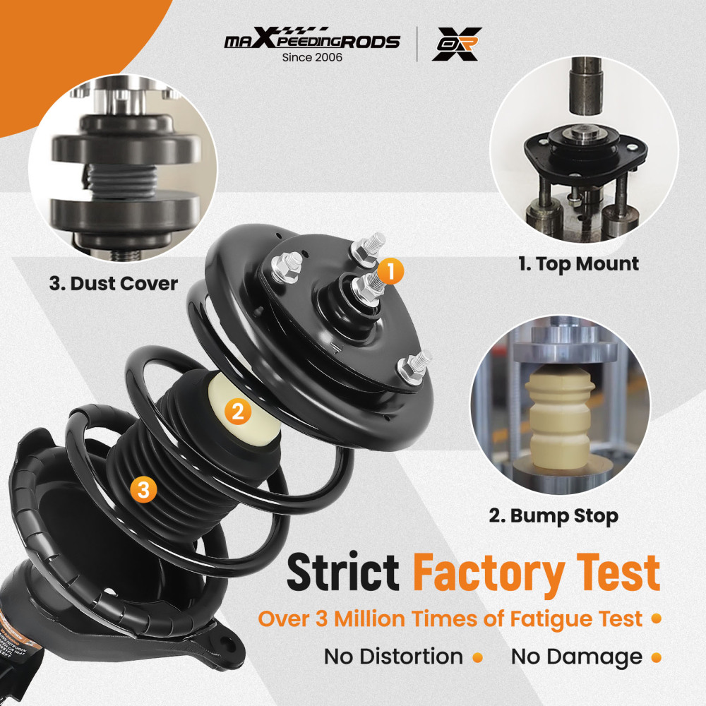 2x Front Struts w/Coil Spring Assembly Compatible For Honda Civic 2001-2005 Acura EL 01-03