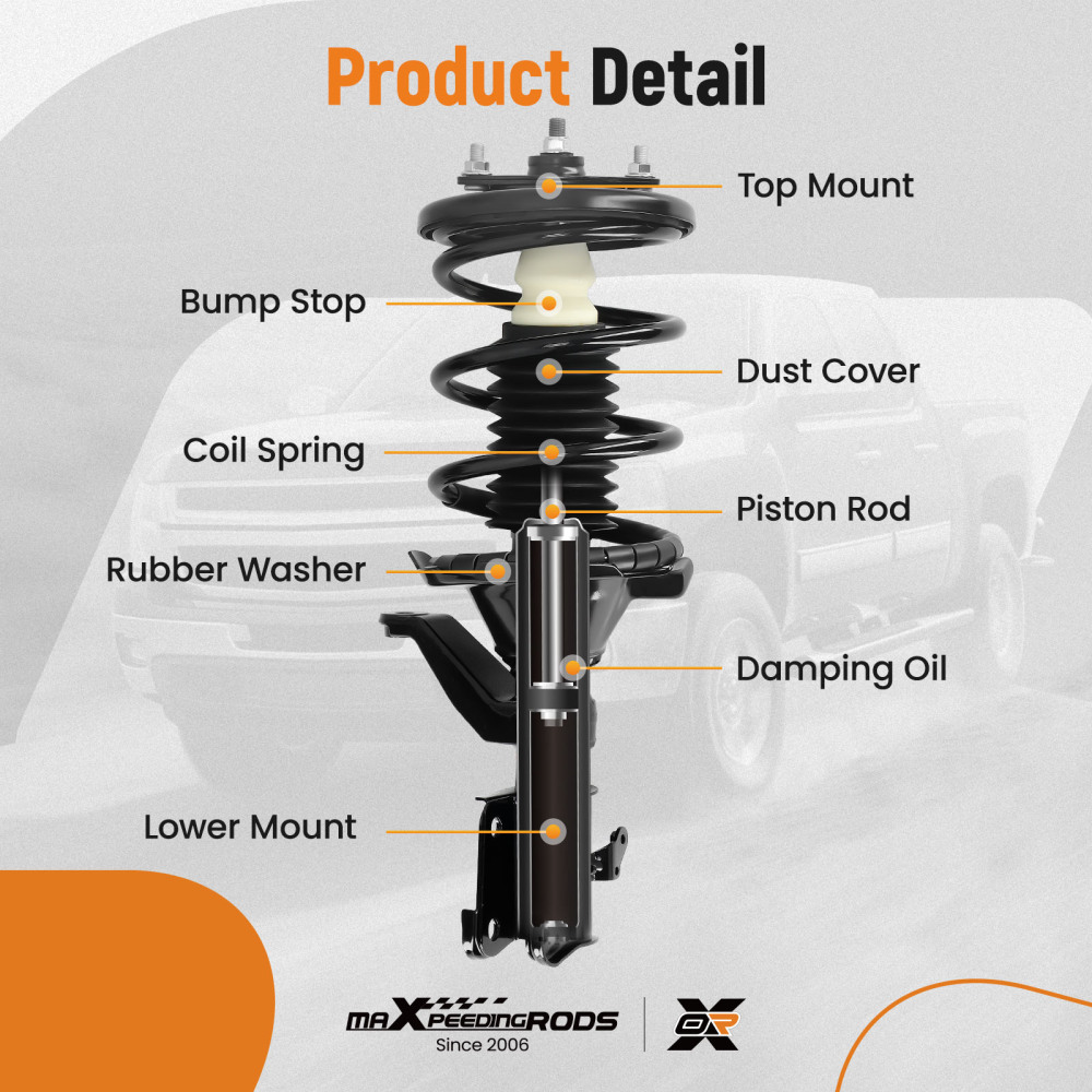 2x Front Struts w/Coil Spring Assembly Compatible For Honda Civic 2001-2005 Acura EL 01-03