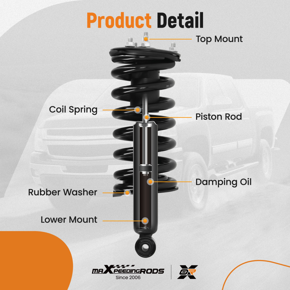 Front Shock Struts Assembly compatible for Nissan Titan 2004-2015 LE/SE/XE 4WD