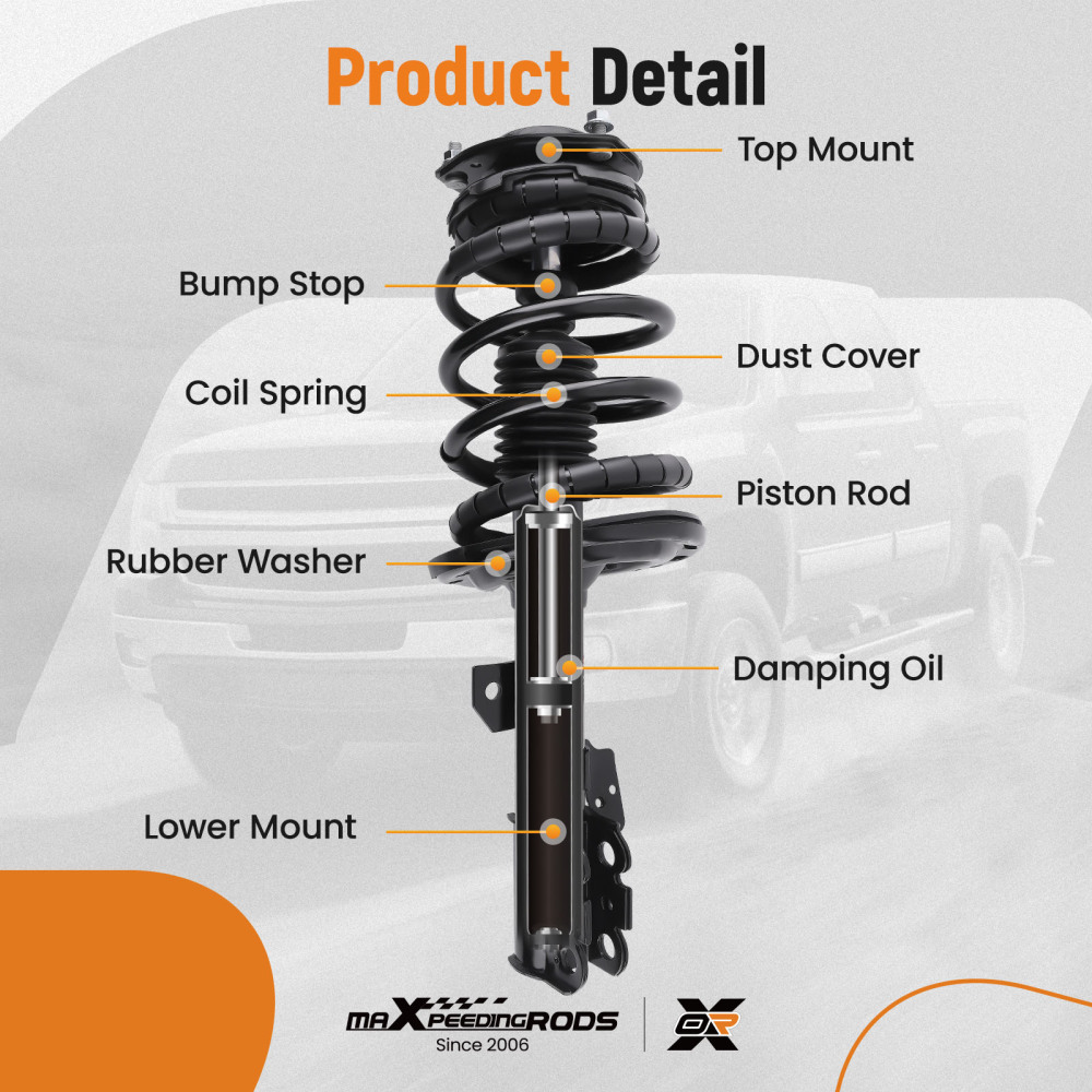 Front Suspension Shock Absorbers compatible for Toyota Avalon 2006-2012 compatible for Camry 2007-2011