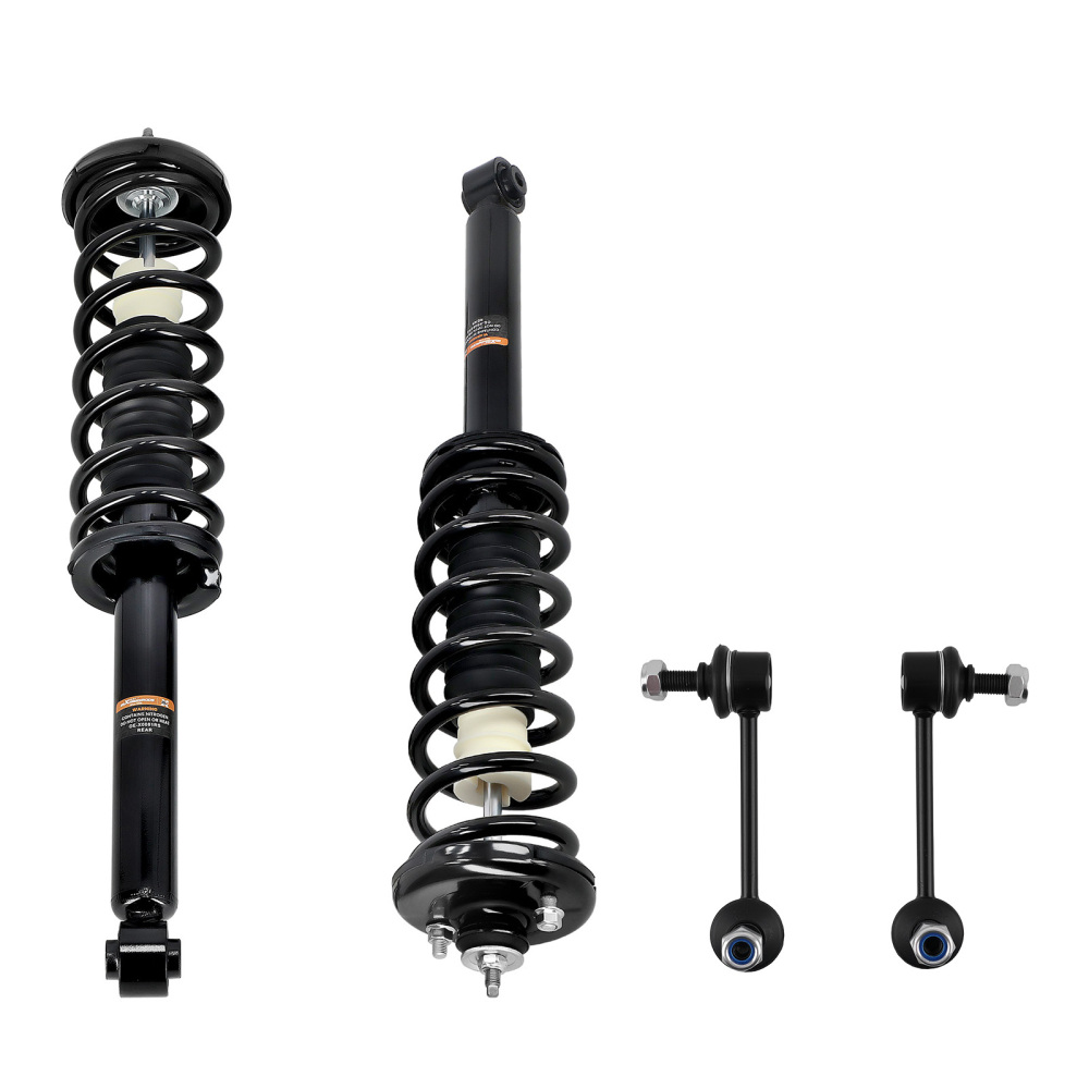 4pcs Rear Struts w/ Coil Spring + Sway Bar Links Kit compatible for Honda Accord 2003-2007