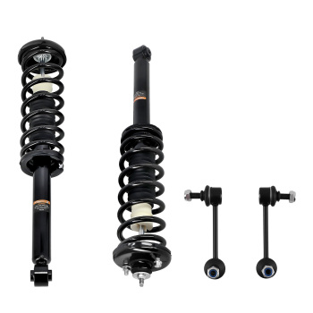 4pcs Rear Struts w/ Coil Spring + Sway Bar Links Kit compatible for Honda Accord 2003-2007