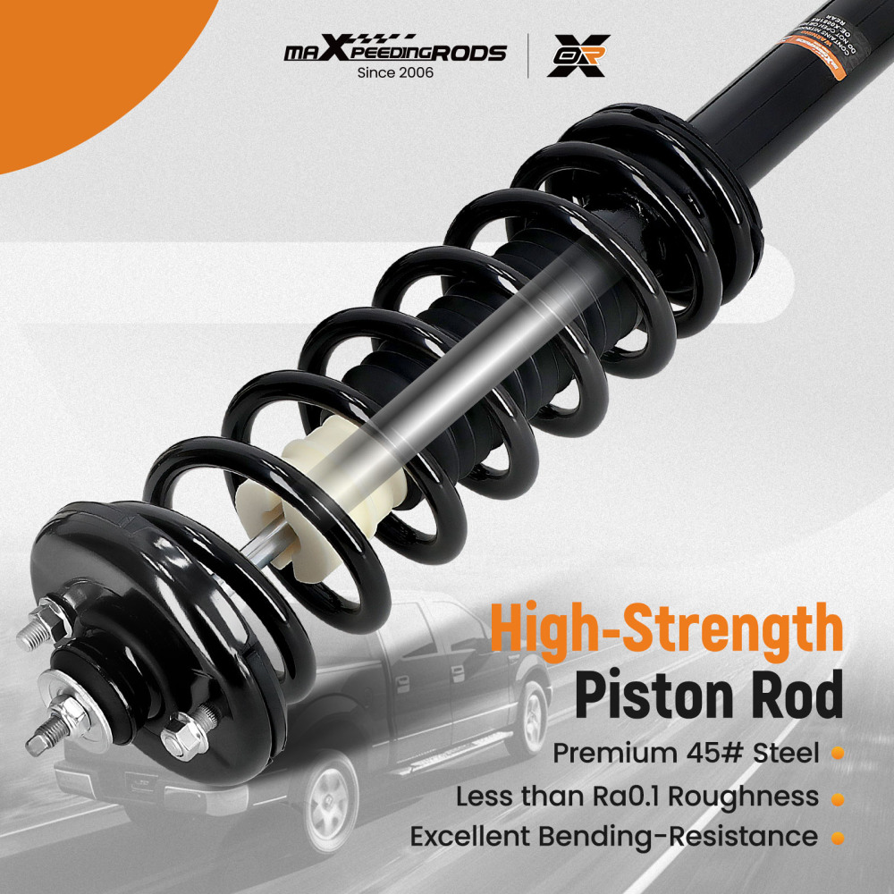 4pcs Rear Struts w/ Coil Spring + Sway Bar Links Kit compatible for Honda Accord 2003-2007