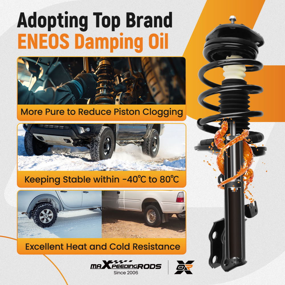 Front Suspension Shock Absorbers compatible for Toyota Matrix compatible for Pontiac Vibe 03-08 AWD WAGON