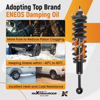 Front Shock Absorbers For 2005-2015 compatible for Toyota Tacoma 2.7 LITER L4/4.0 LITER V6 4WD