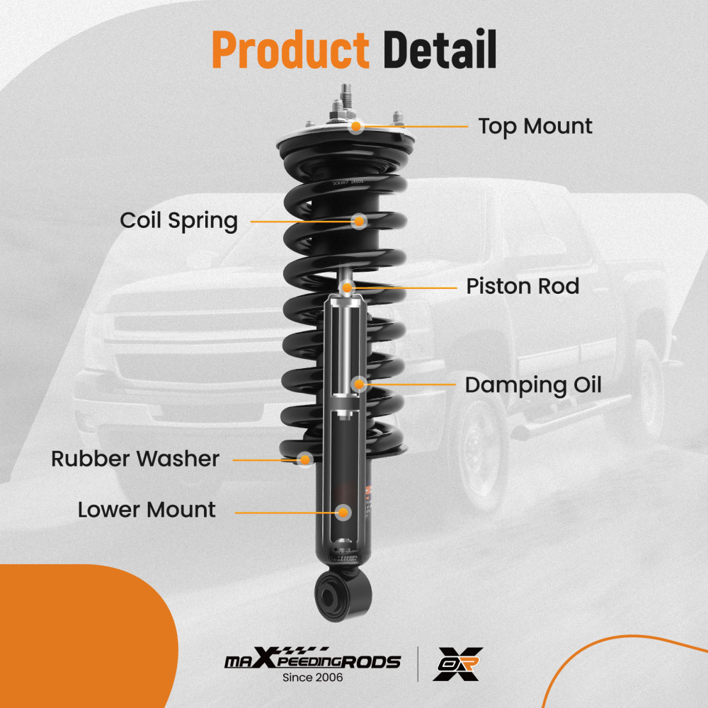 1 Pair Front Shock Struts compatible for Nissan Pathfinder compatible for Nissan Xterra 2005-2012