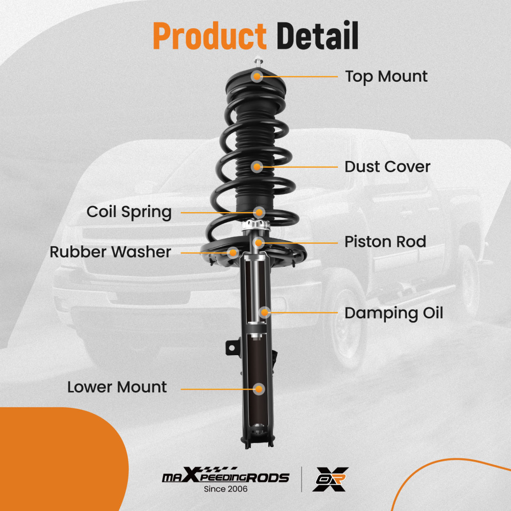 Rear Suspension Shock Absorber compatible for Toyota Camry Lexus ES330 2004-2006 133236L