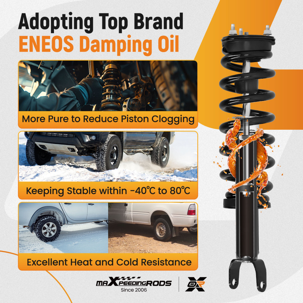 Front Struts w/ Coil Spring Control Arms Assembly compatible for Ram 1500 2013 - 2018 4WD